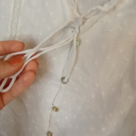 Zara Boho Frill Sheer Top - Picture 12 of 14